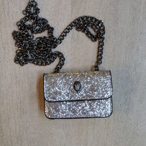 Kurt Geiger London Kensington Micro Women's Crossbody Purse Silver Chain Strap